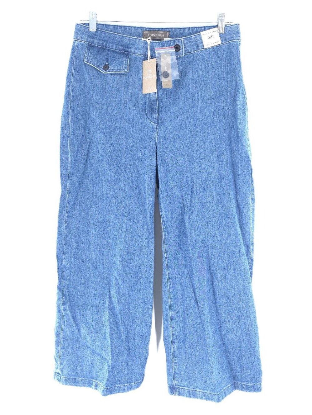 J. Crew Point Sur Women Jean Wide Leg Crop Blue Size 32 - 32x26 - NWT